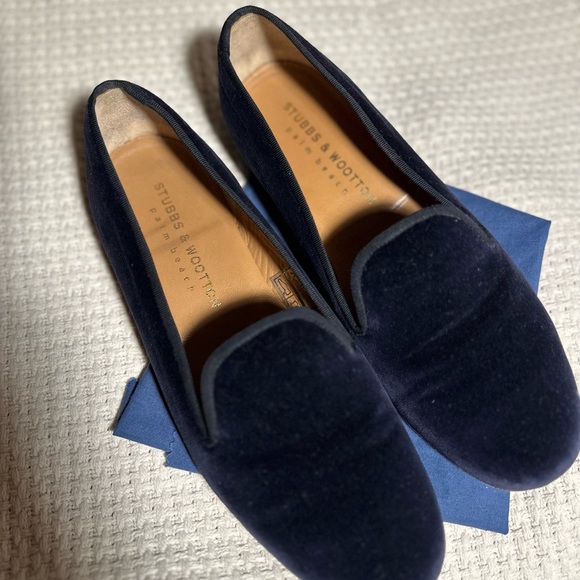 Stubbs & Wootton slipper in insecure blue Size 9 US - Picture 2 of 5